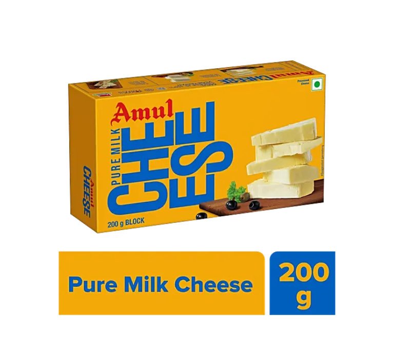 Amul Cheese Block 200 g (Carton)