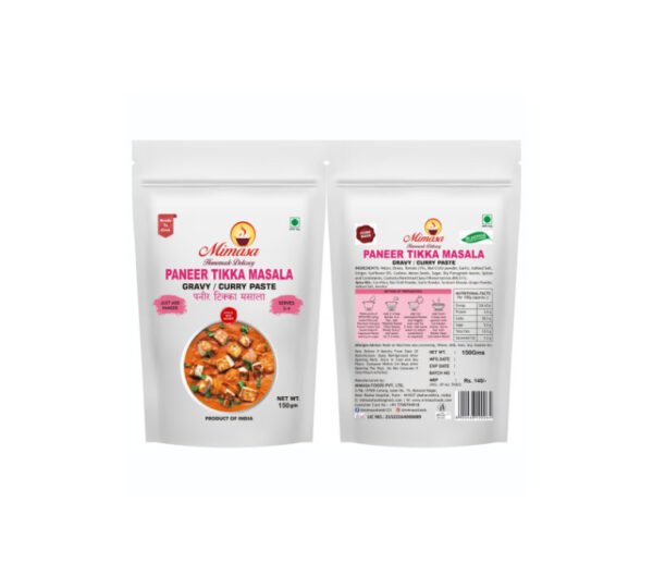 Mimasa Paneer Tikka Masala Curry/Gravy Paste - 140Rs. - Image 2